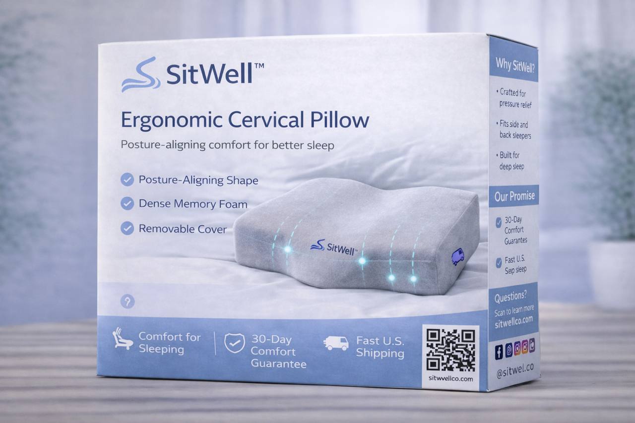 Neck Relief Ergonomic Cervical Pillow - Sleeping Pillow